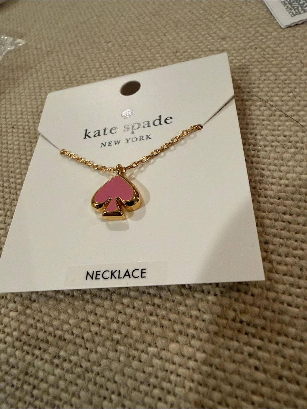 kate spade Everyday Spade Enamel Surf Pink Mini Pendant/NWT